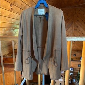 ⭐️Thread & Supply Taupe Open Front Blazer Jacket sz S